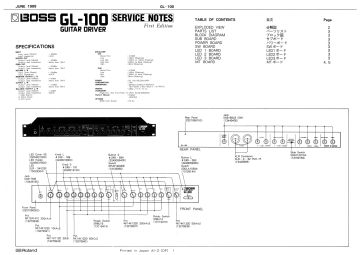Boss GL 100 schematic circuit diagram